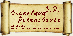Višeslava Petrašković vizit kartica
